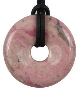 【送料無料】ネックレス　ドーナツdonut ou pi chinois rhodochrosite 4cm