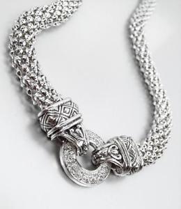 【送料無料】ネックレス　クラシックバリリングメッシュclassique crateur argent cristaux bague balinais filigrane maille