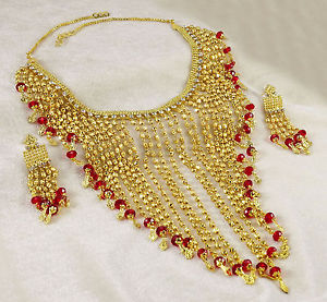 【送料無料】ネックレス　ボリウッドクリップメッキセットbollywood collier plaqu or set femmes traditionnel ethniques fte bijoux