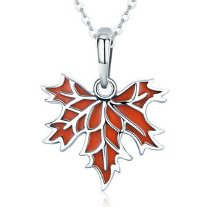 【送料無料】ネックレス　スターリングシルバーメープルリーフシャフトpendentif en argent sterling 925 automne rable arbre feuille｜hokushin