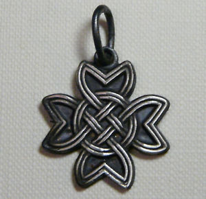【送料無料】ネックレス　セルティックアルジェントceltic,croce celtica ciondolo argento brunito