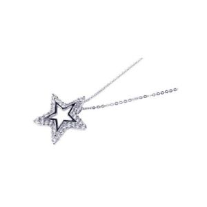 【送料無料】ネックレス　スターリングシルバージルコンペンダントfemmes en argent sterling 925 zircon transparent rh pendentif toile 406cm