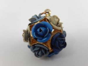 【送料無料】ネックレス　エナメルシートメダイヨンancien pendentif ,mdaillon en fleur de tle maill