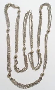 【送料無料】ネックレス　クリップパールデコジュエルビンテージシルバーカラーgrand collier sautoir dco perle chainette bijou vintage couleur argent * 3474｜hokushin 14,985円