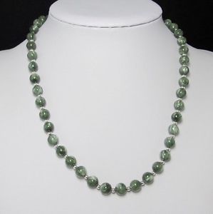 【送料無料】ネックレス　ネックレスシルバーbeau collier 50cm en seraphinit 8mm ronde et argent 925