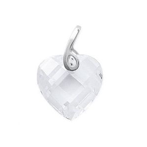 【送料無料】ネックレス　ビッグハートジルコニウムpendentif big cur zirconium argent massif neuf