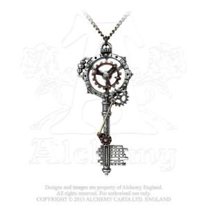 【送料無料】ネックレス　キーギアalchimie steampunk septagramic coercion engrenage cl pendentif