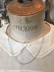 【送料無料】ネックレス　ソリッドシルバーネックレスチェーンbeau collier ancien chaine en argent massif annes 1970