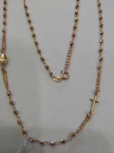 【送料無料】ネックレス　ローズアルジェントヌォーヴァコンcollana rosario modello rose in argento 925 , 50cm, nuova con astuccio｜hokushin