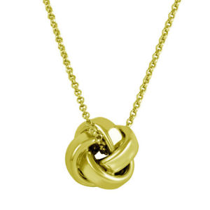 【送料無料】ネックレス　スターリングシルバーメッキノードペンダントクリップfemmes en argent sterling 925 plaqu or pendentif noeud 16 51cm collier