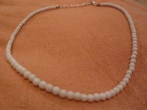 【送料無料】ネックレス　クリップヒスイミリクラスプcollier jade blanc perles 4 mm fermoir argentee 47 cm 14,985円