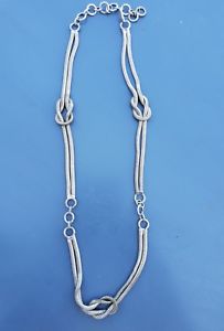 【送料無料】ネックレス　ネックレスcollier sautoir metal argente ancien 1950 1960 tubogaz