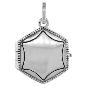 【送料無料】ネックレス　ラッチメダイヨンイタリアargent sterling sans dfaut qualit hexagone mdaillon loquet,457cm italien