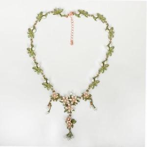 【送料無料】ネックレス　エナメルmagnifique en mail fleur collier 38cms rallonge cg0682 13,986円