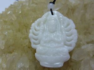 【送料無料】ネックレス　ヒスイpendentif jade sculpt avalokiteshvara kwan yin bouddha lithoreiki