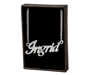 【送料無料】ネックレス　イングリッドクランプクリスマスカスタムnom colliers ingrid 18k plaqu or amis bijoux cadeaux personnalis nol