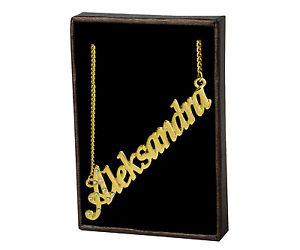 【送料無料】ネックレス　ネックレスnom colliers aleksandra 18k plaqu or fait sur mesure lettre crateur