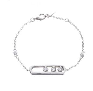 【送料無料】ネックレス　シルバーブレスレットクロワゼットbracelet argent 925 femme move pave mess h clic clac luxe cercle croisette