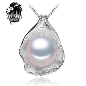 【送料無料】ネックレス　デザインパールシェルネックレスシルバーペンダントcharme design coque perle collier de perles pendentif argent｜hokushin