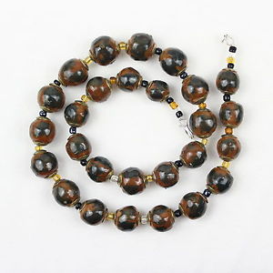 【送料無料】ネックレス　ネックレスイヤリングタイプnaturel argile perles collierearrings set peint la main kazuri type ncs09