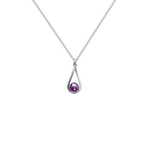 【送料無料】ネックレス　シルバーパープルボールネックレスcollier en argent massif et bille violette longueur au choix 45cm ou 50cm｜hokushin