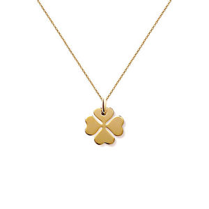 【送料無料】ネックレス　クランプドアクローバーcollier trfle porte bonheur en plaqu or neuf longueur au choix 45cm ou 50cm
