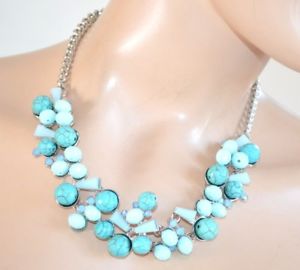 【送料無料】ネックレス　クリップラスcollier femme argent bleu vert ras du cou noyaux cristaux strass crmonie f60｜hokushin