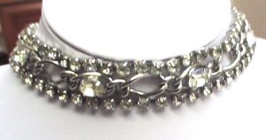 【送料無料】ネックレス クランプワイドネックジュエルビンテージシルバーカラーancien collier large tour de cou bijou vintage couleur argent cristaux 72|hokushin