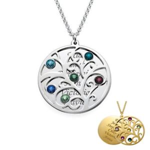 【送料無料】ネックレス シルバークリップツリーボックスcollier arbre de vie 6 prnoms argent cret cadeau lamp;d|hokushin