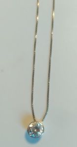 【送料無料】ネックレス　シルバージルコニウムネックレスcollier en argent massif et zirconium｜hokushin