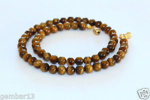 【送料無料】ネックレス　タイガーアイネックレスアイビーズブラウンil de tigre collier 6mm oeil perles 6 mm marron