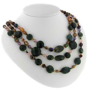 【送料無料】ネックレス トリプルパールストランドクリップvritable mousse agate perl triple strand cuivre collier|hokushin