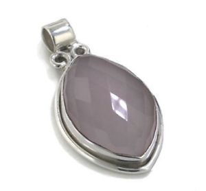 【送料無料】ネックレス　ローズピンククォーツスターリングシルバースライドペンダントカット193ct damier coupe rose quartz rose argent sterling pendentif glissire｜hokushin