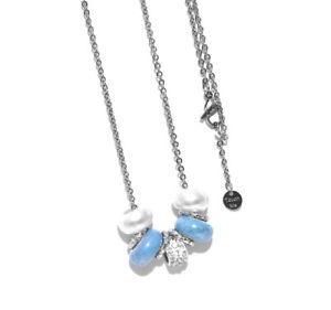 【送料無料】ネックレス　ゾーイドナタッチtouch me collana zoe donna charms porcellana madreperlata azzurra cl05az