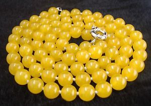 【送料無料】ネックレス　クリップbeau,collier de jade jaune 86cm