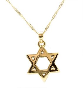 【送料無料】ネックレス　ダビデペンダントチェーンゴールデンgros pendentif pais toile de david dor avec sa chaine de 50cm