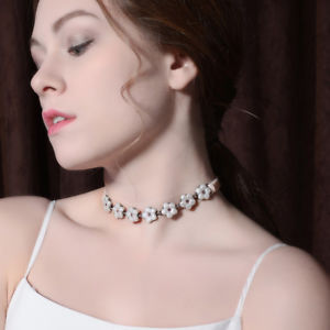 【送料無料】ネックレス　チョーカーブラックファブリックピンククリスタルフラワーホワイトプラムレトロクランプcollier ras du cou choker tissu noir cristal rose fleur prunier blanc retro qt13｜hokushin