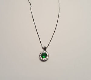 【送料無料】ネックレス　アルジェントスワロフスキーfogi collana solitario in argento e swarovski smeraldi bfa912c｜hokushin