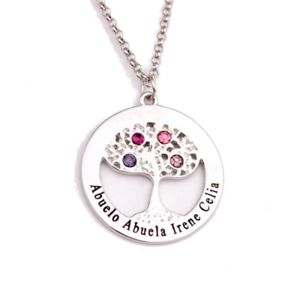 【送料無料】ネックレス　ライフボックスカスタムクリップツリーcollier personnalis arbre de vie 4 prnoms cret cadeau lamp;d｜hokushin