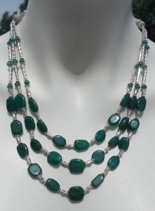 【送料無料】ネックレス ネックレスエメラルドcollier plaqu argent et vritables meraudes co67|hokushin