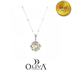 【送料無料】ネックレス ロサcollana donna chiama angeli zirconi acciaio pvd oro rosa|hokushin