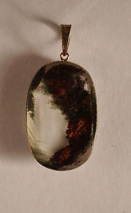 【送料無料】ネックレス　pendentif quartz lodolite sertie sur argent