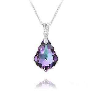 【送料無料】ネックレス シルバーネックレスジルコニウムスワロフスキークリスタルcollier 45cm en argent 925, oxydes zirconium et cristal swarovski|hokushin