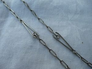 【送料無料】ネックレス　クランプシルバーパンチsautoir collier ancien argent poids 23 grs poinonn
