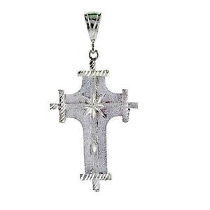 【送料無料】ネックレス　グラムクロスペンダント124 grammes argent sterling croix grand pendentif