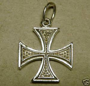 【送料無料】ネックレス アルジェントスターリングシルバークローチェディマルタcroce di malta in argento lucido 925 sterling silver|hokushin