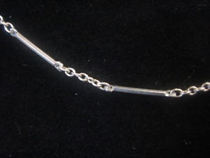 【送料無料】ネックレス　ソリッドシルバーメッシュビンテージチェーンチェーンchaine en argent massif 7 grs maille moyenne 48 cm vintage neufold chain