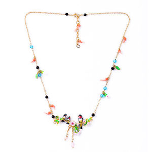 【送料無料】ネックレス クリップファミリーエンドオリジナルレトロクラスcollier email oiseau noir famille amour fin fleur retro original class l5|hokushin