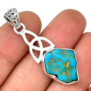 【送料無料】ネックレス ターコイズトルコペンダントシルバーマウントpendentif turquoise monture en argent 925 ref 7852|hokushin