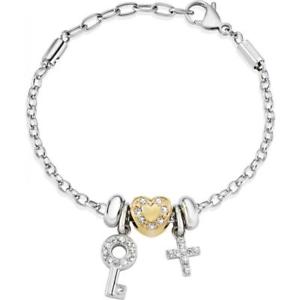 【送料無料】ネックレス　クオーレクローチェゴールドスワロフスキーbracciale donna morellato drops scz717 acciaio charms cuore croce gold swarovski